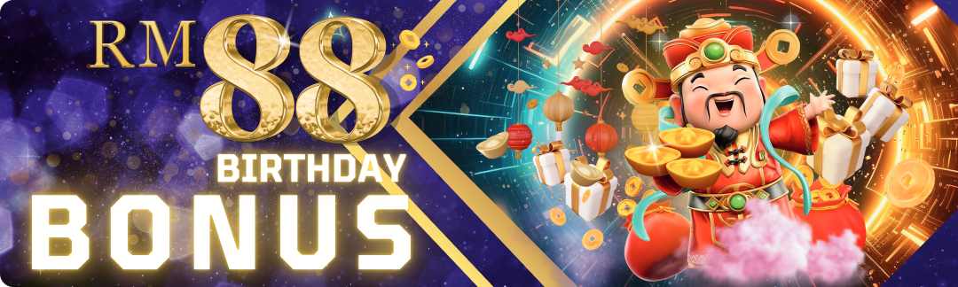 Get RM88 on your birthday to play slot games at 1988Rich.