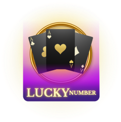 Lucky Number game icon featuring four playing cards.