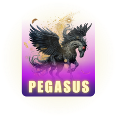 PEGASUS slot game icon featuring a winged horse at 1988 Rich Casino
