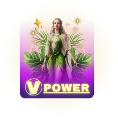 V POWER slot game icon featuring a female character at 1988 Rich Casino